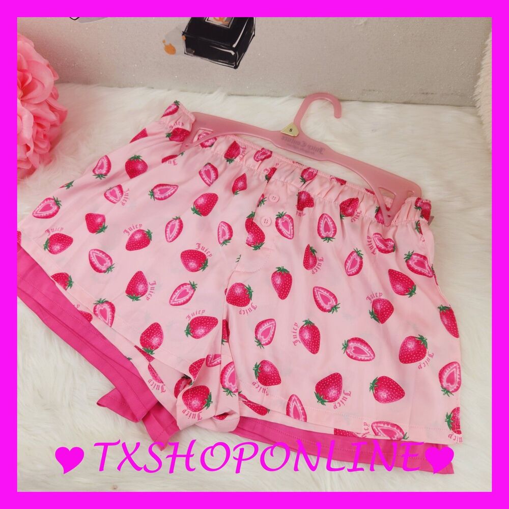 💗🍓{Juicy Couture} 2 pack satin bling sleepshorts 🍓💗NWT